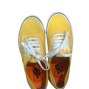 Vans Authentic Yellow Canvas Low Top Sneakers Women’s Size 8